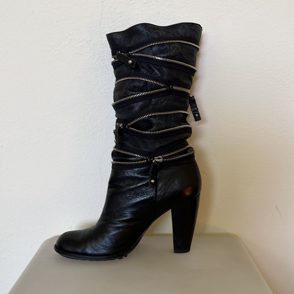 7 For all mankind, slouchy zipper boots